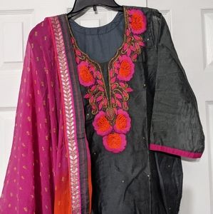 Beautiful Indian gray dress -like new!